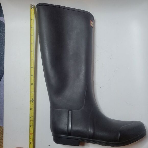 Hunter Sandhurst Nylon Lacquer Tall Rain Boots Size 10 - Picture 15 of 16